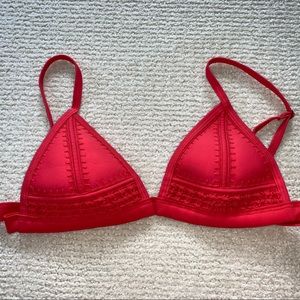 red triangl bikini top